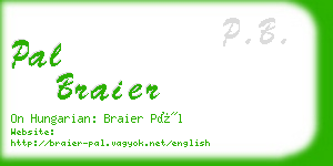 pal braier business card